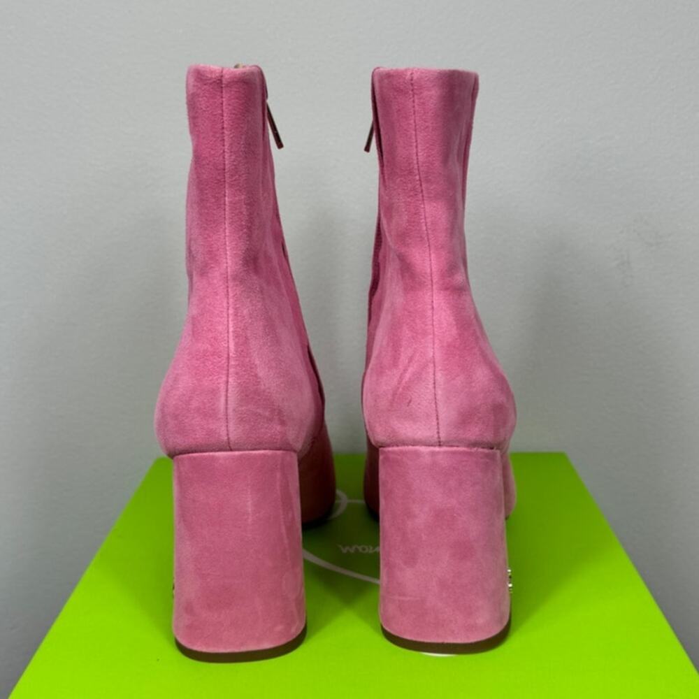 New Sam Edelman Codie Ankle Bootie in Pink Suede Women's Size 10 - Picture 7 of 9